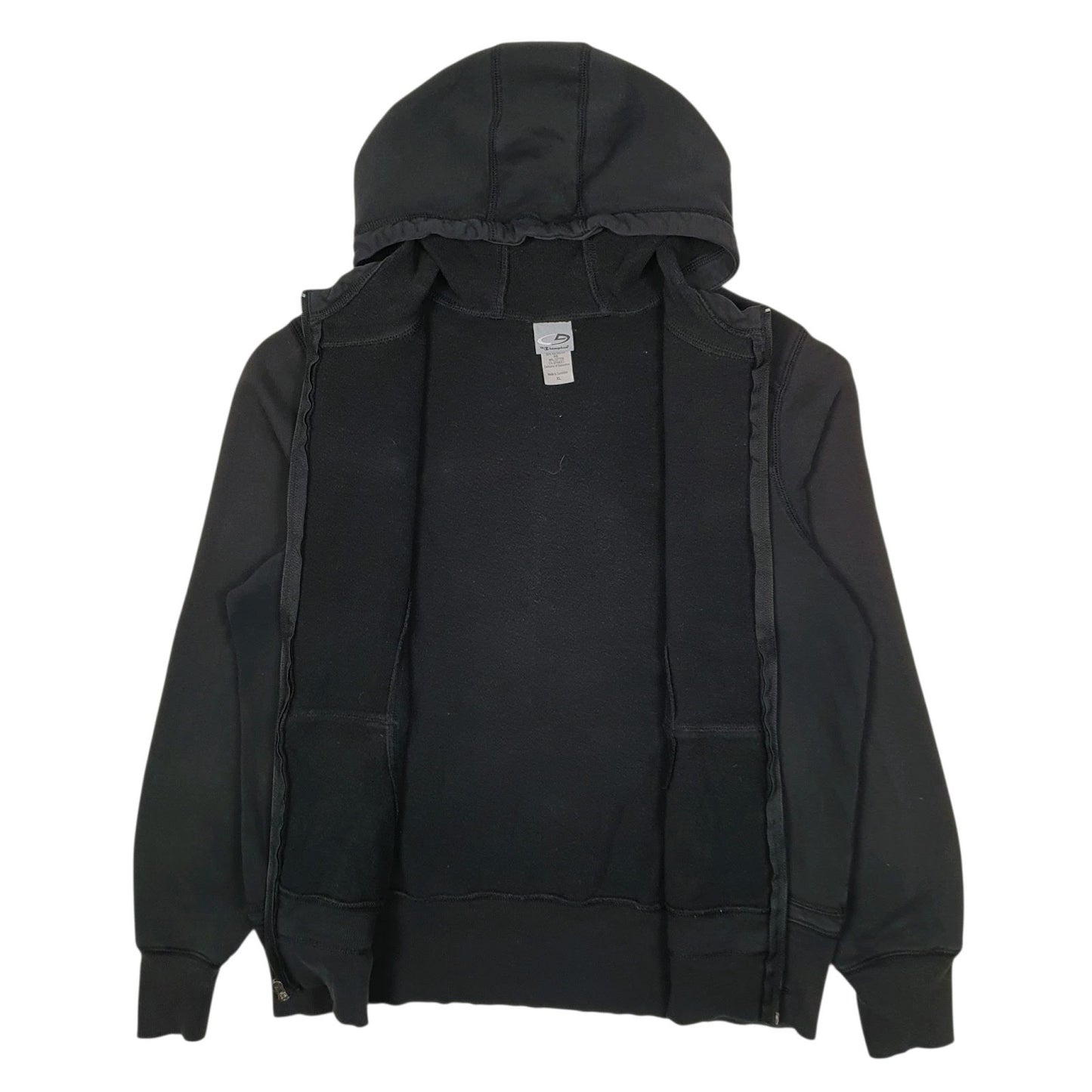 Womens Black Champion Hoodie Full Zip Jumper