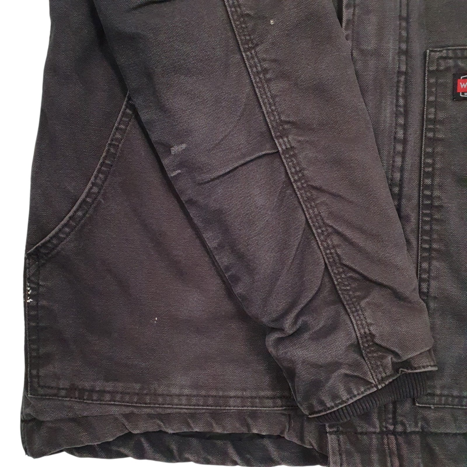 Mens Grey Wrangler Bomber Padded  Coat
