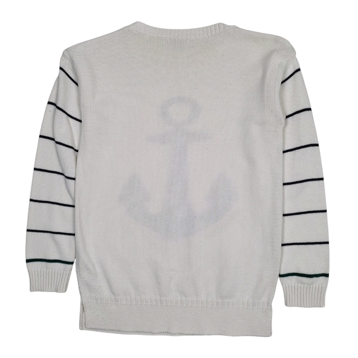 Womens White Barbour Beacon Brand Crewneck Jumper