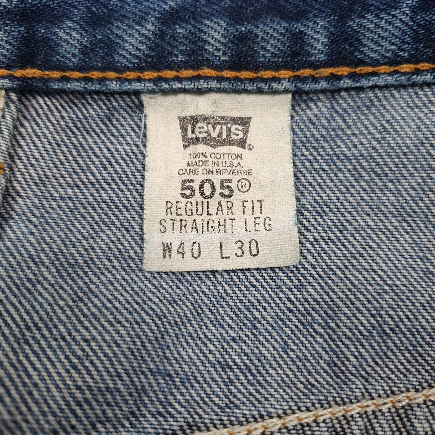 Mens Blue Levis Vintage 90s Made In USA V Neck Shorts