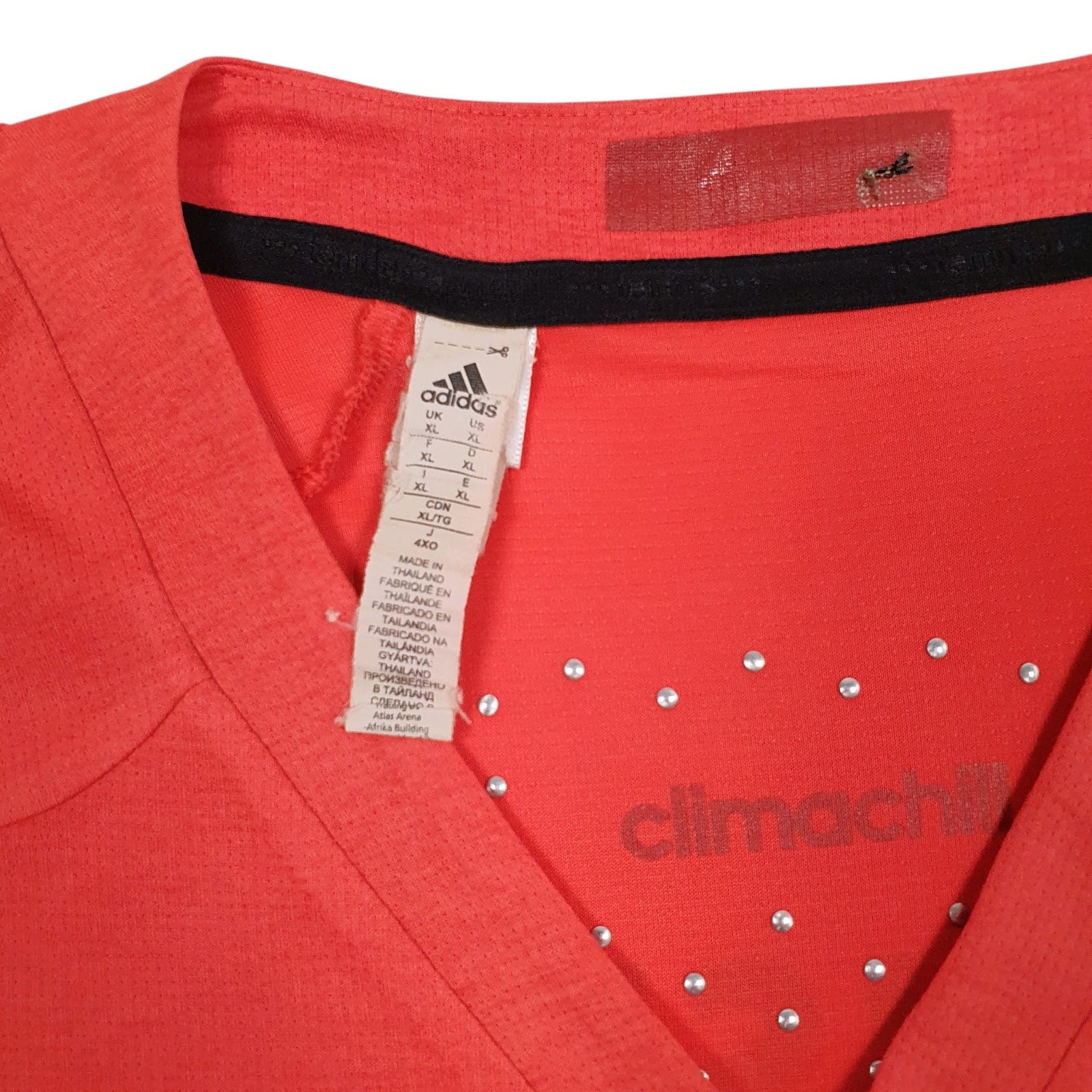 Mens Red Adidas Tennis Club Strasbourg Clima Chill Active Wear  T Shirt