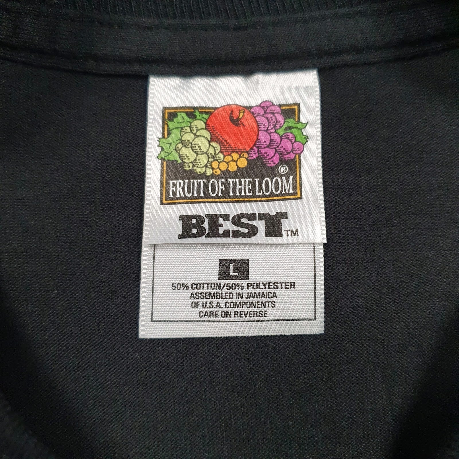Womens Black Fruit Of The Loom  Hoodie T Shirt
