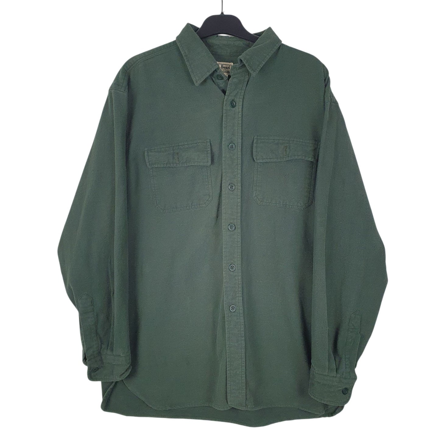 Mens Green L.L.Bean Chamois Long Sleeve Shirt