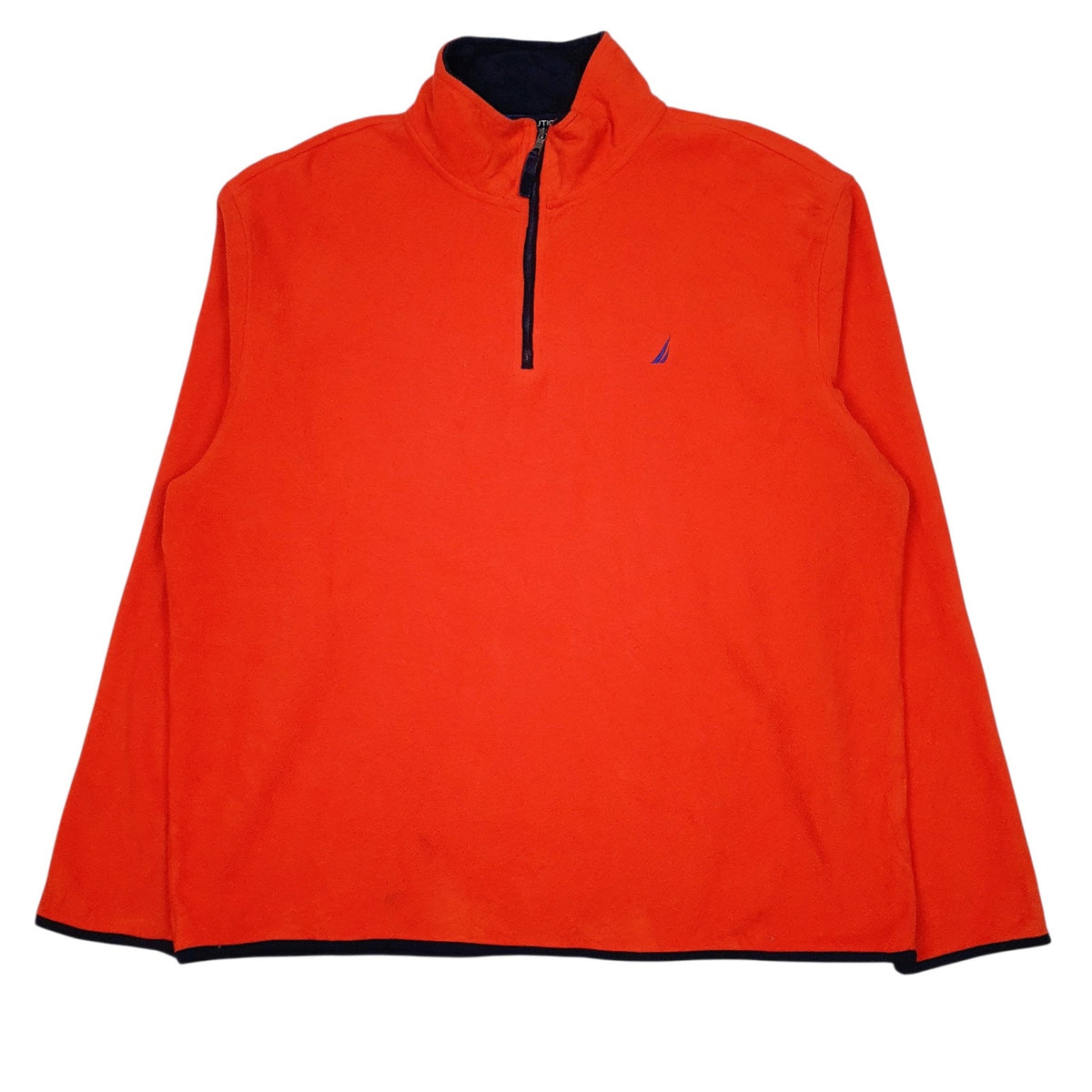 Mens Orange Nautica  Quarter Zip Jumper