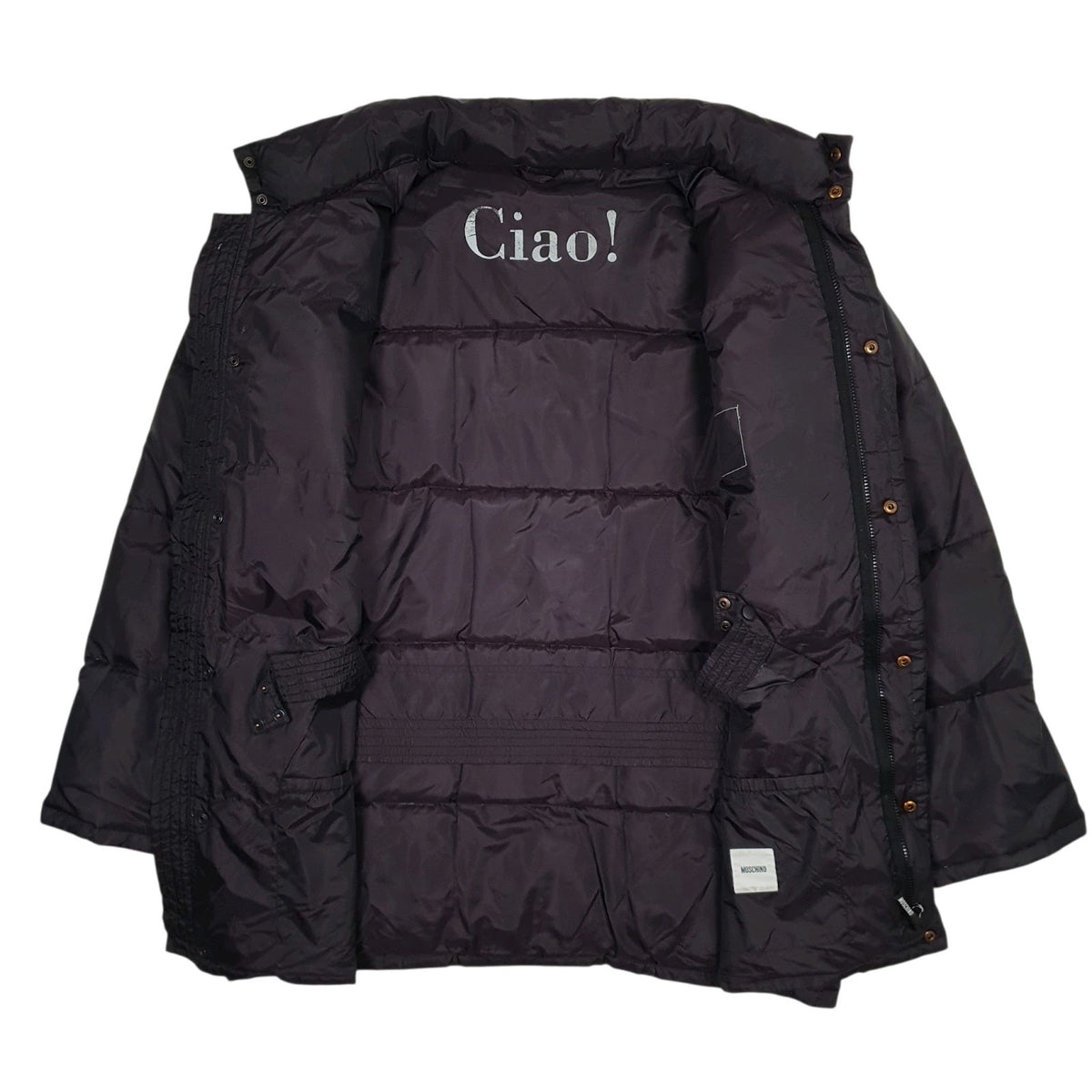 Mens Black Moschino   Coat