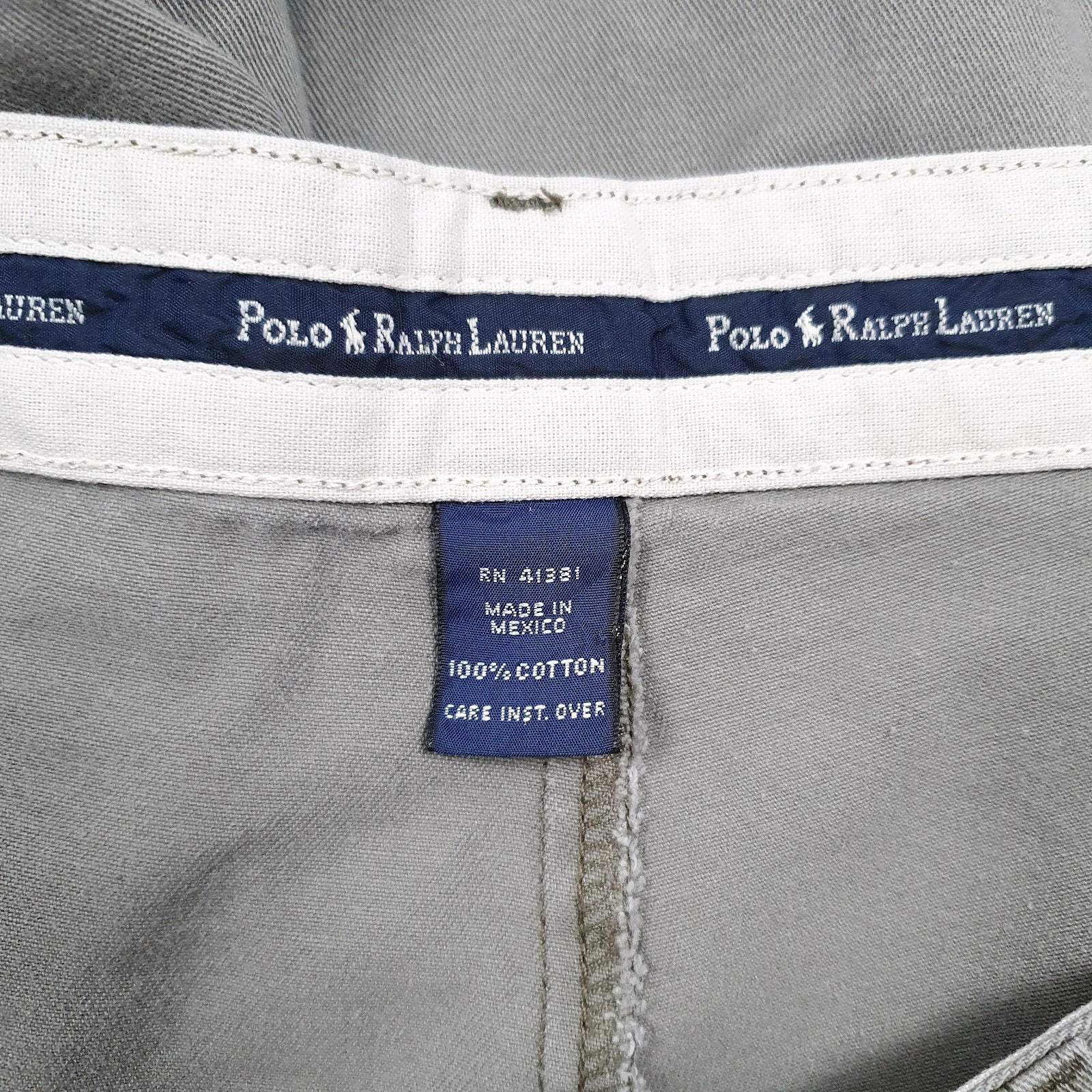 Mens Grey Polo Ralph Lauren Pleated  Trousers