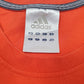 Mens Orange Adidas Spellout  T Shirt