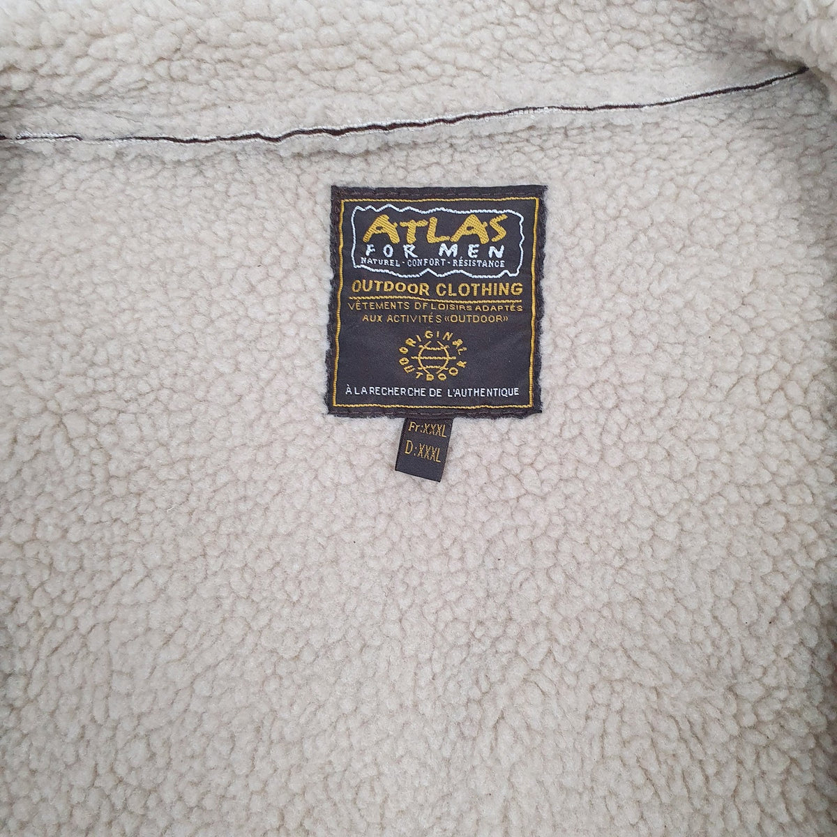 Mens Brown Atlas For Men Faux Shearling Flight Sherpa  Coat