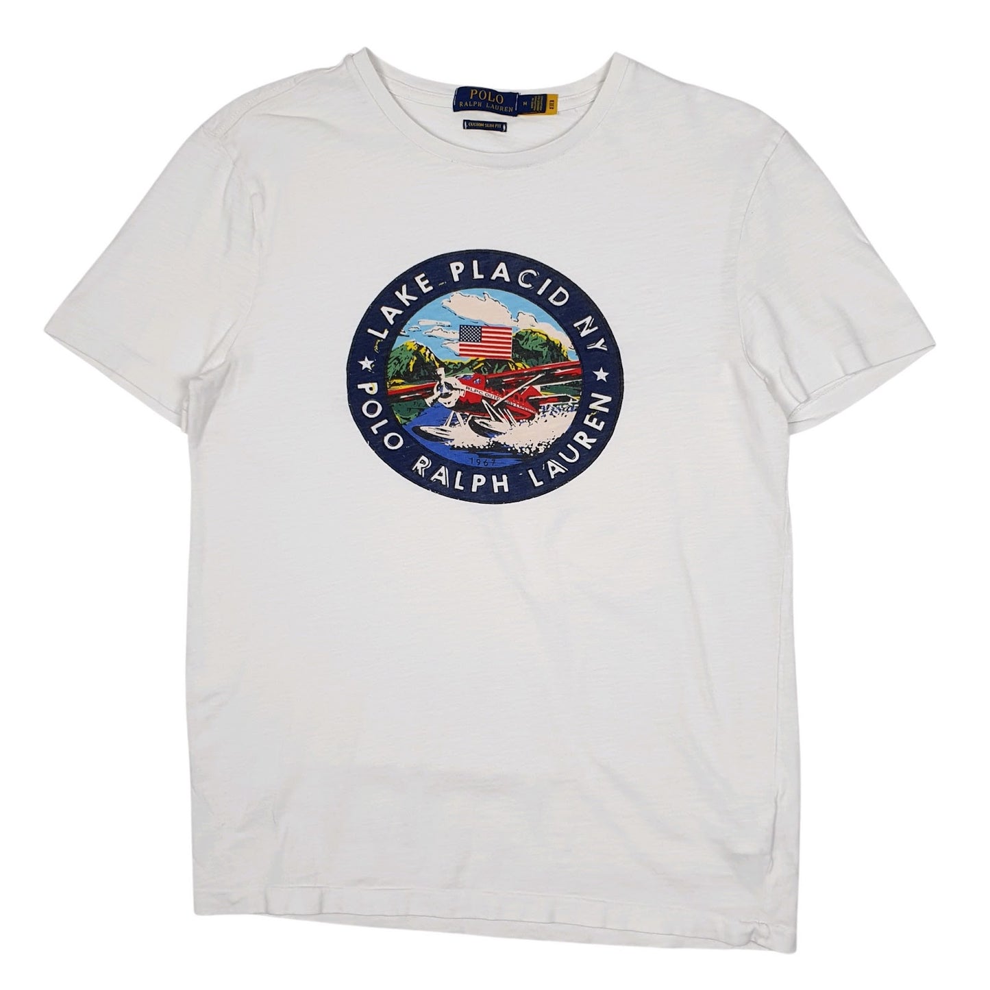 Mens White Polo Ralph Lauren Lake Placid Short Sleeve T Shirt
