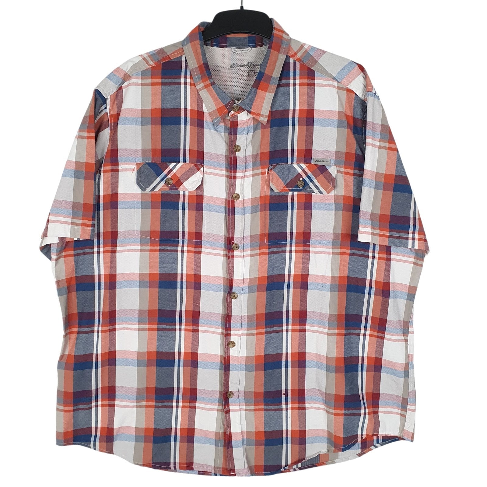 Mens White Eddie Bauer  Short Sleeve Shirt