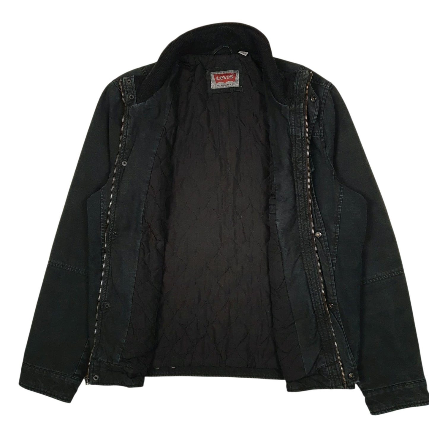 Mens Black Levis Military Workwear Chore  Coat