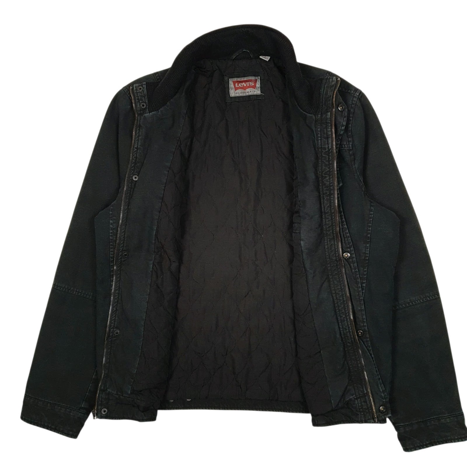 Mens Black Levis Military Workwear Chore  Coat