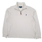 Mens White Polo Ralph Lauren  Quarter Zip Jumper