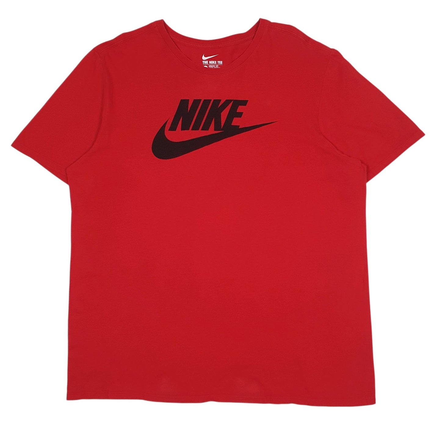 Mens Red Nike Spellout Short Sleeve T Shirt