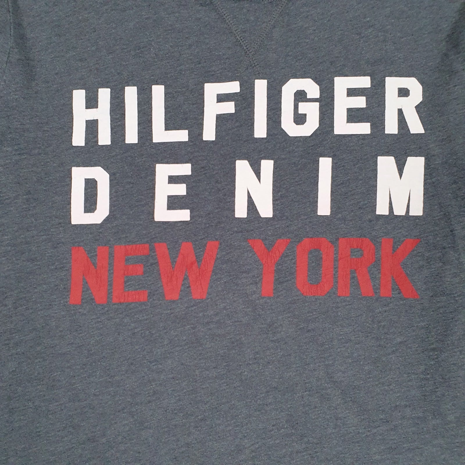 Mens Grey Tommy Hilfiger Spellout  T Shirt