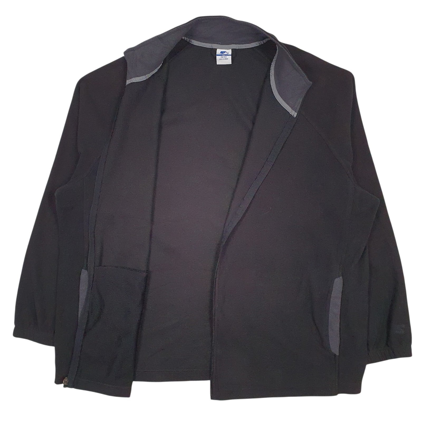 Mens Black Starter  Full Zip Jumper