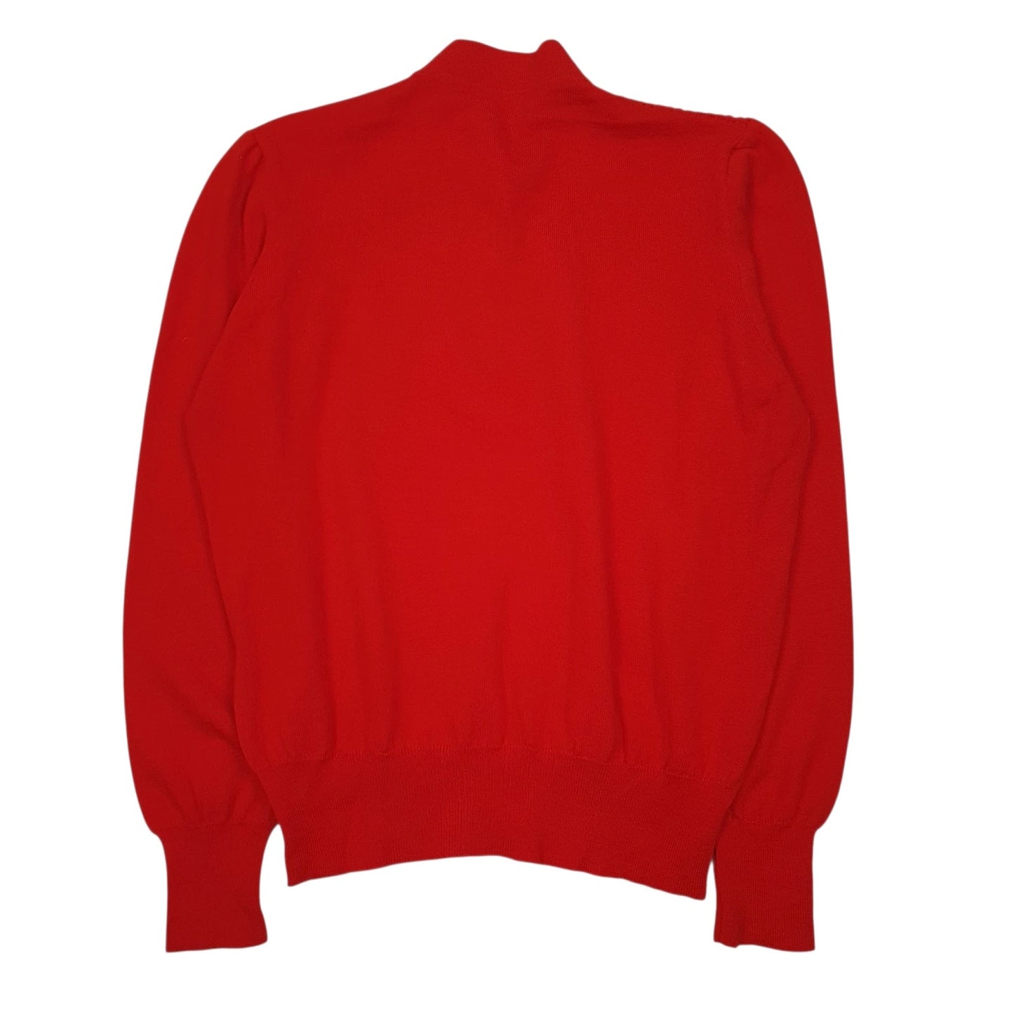 Womens Red Unbranded Button Up Quarter Zip Jumper
