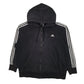 Mens Black Adidas Hoodie Full Zip Jumper