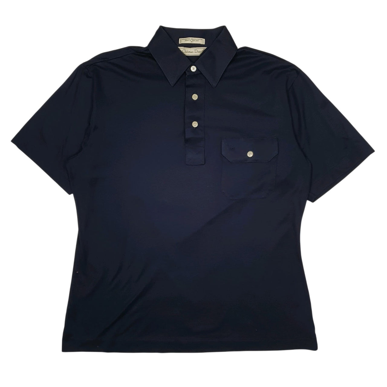 Mens Navy Christian Dior  Short Sleeve Polo Shirt