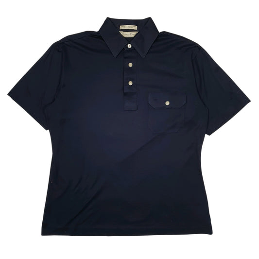 Mens Navy Christian Dior  Short Sleeve Polo Shirt