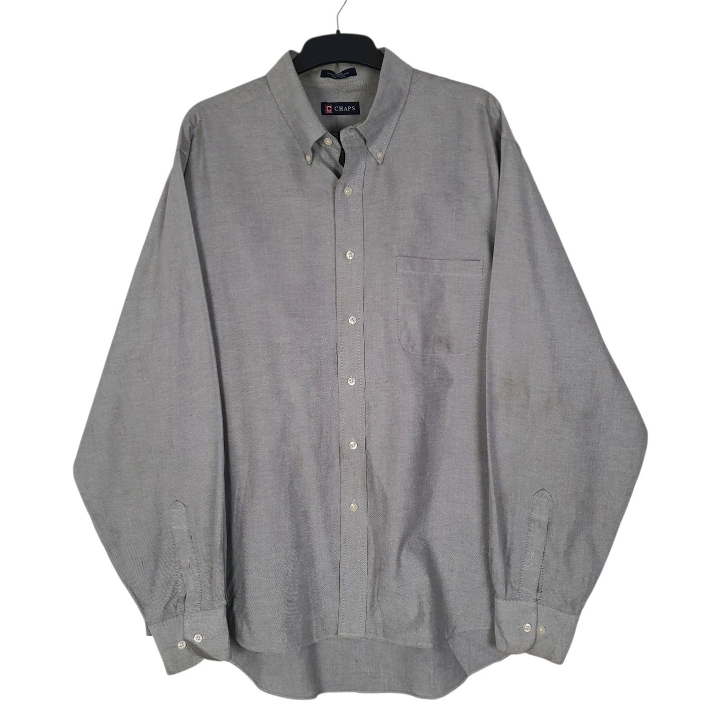 Mens Grey Chaps  Long Sleeve Shirt