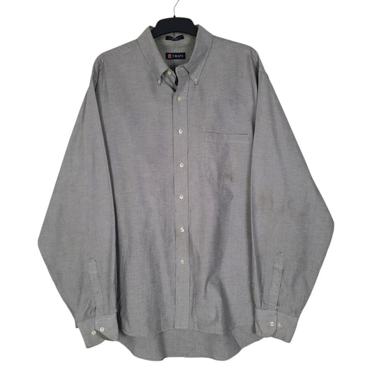 Mens Grey Chaps  Long Sleeve Shirt