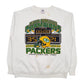 Mens White Delta Vintage 90s Made In USA NFL Superbowl Green Bay Packers Crewneck Jumper