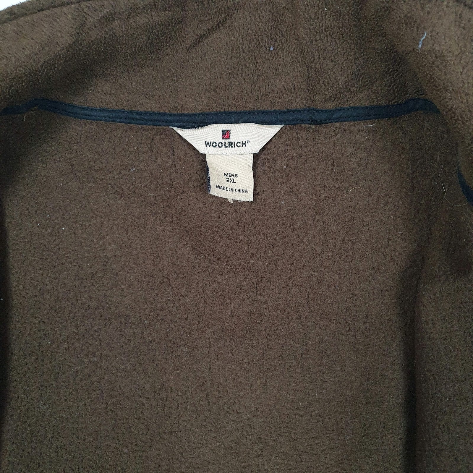 Mens Brown Woolrich  Gilet Jumper
