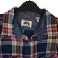 Mens Navy Sears Vintage 80s Flannel Plaid  Shirt