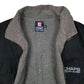 Mens Black Ralph Lauren Vintage 90s Fleece Lined Hoodie Coat