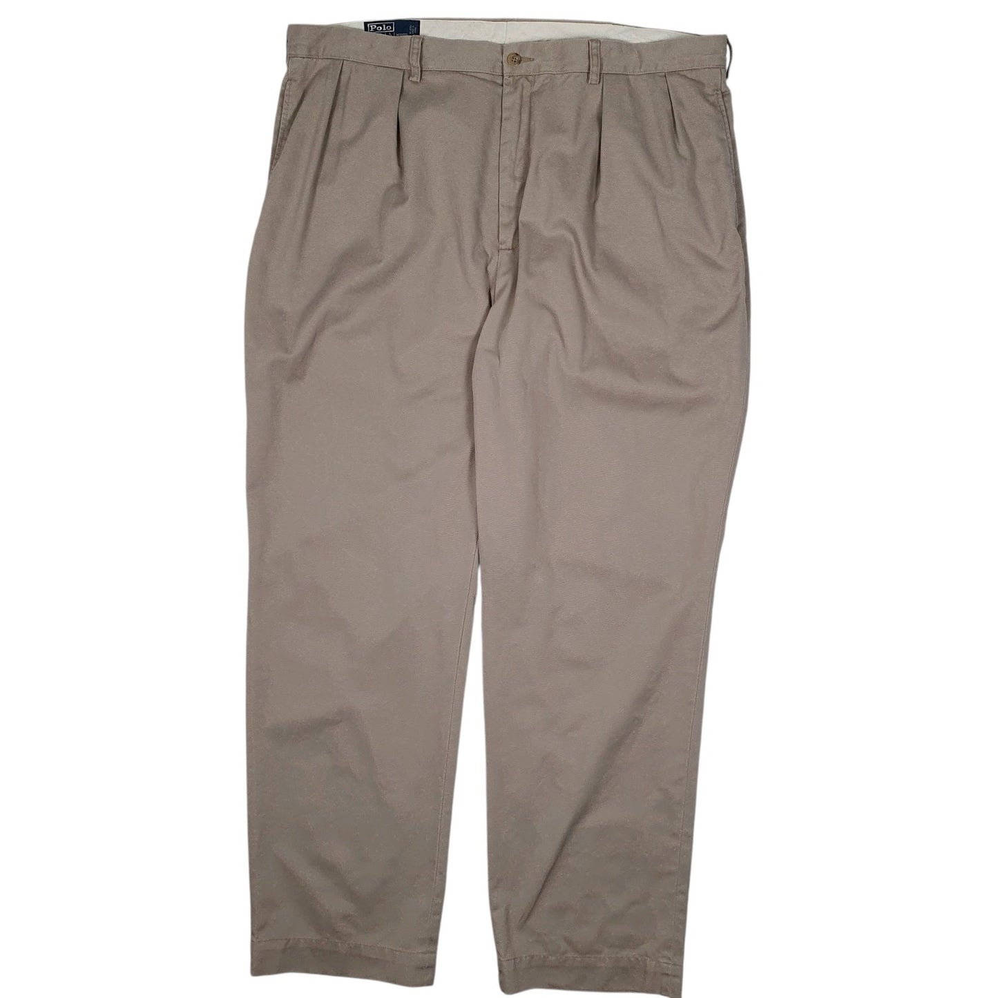 Mens Beige Polo Ralph Lauren Andrew Pant Double Pleated Chino Trousers