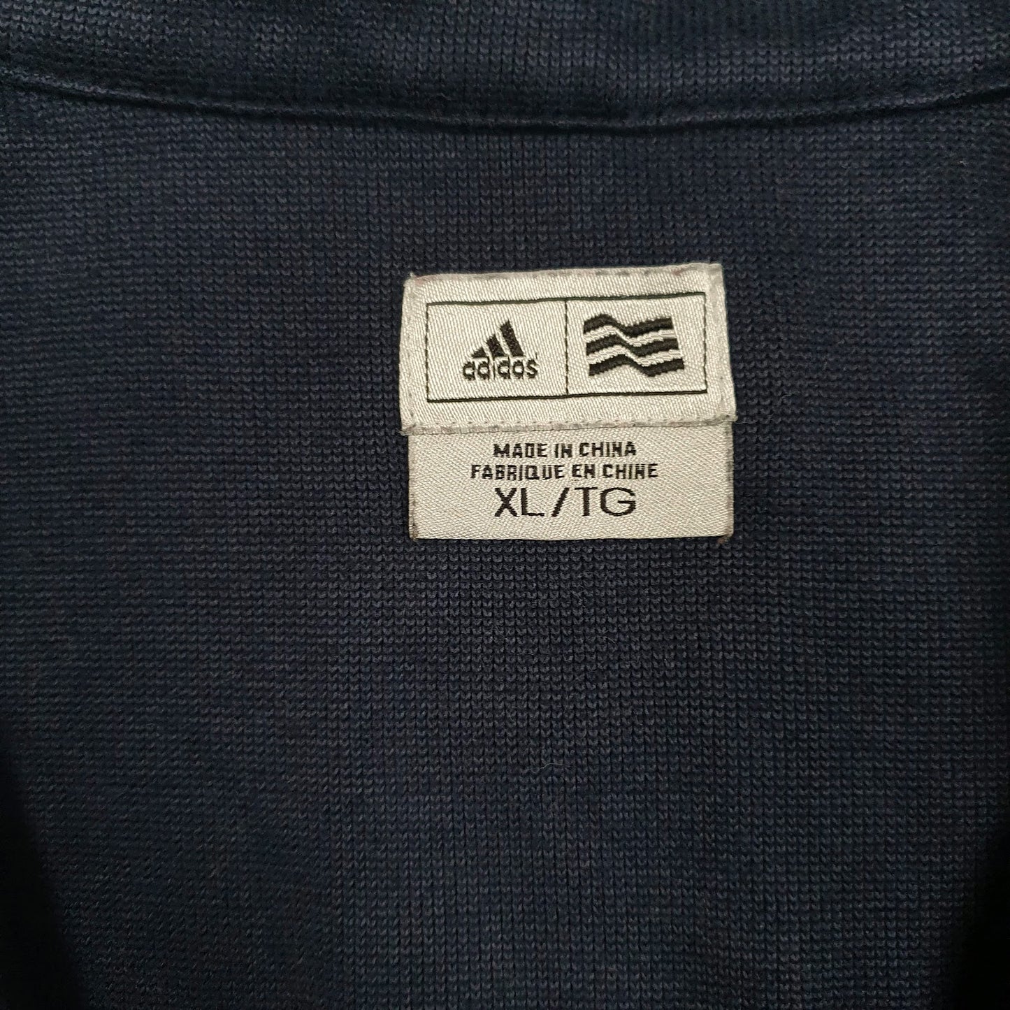 Mens Navy Adidas Active Wear Quarter Zip Jumper