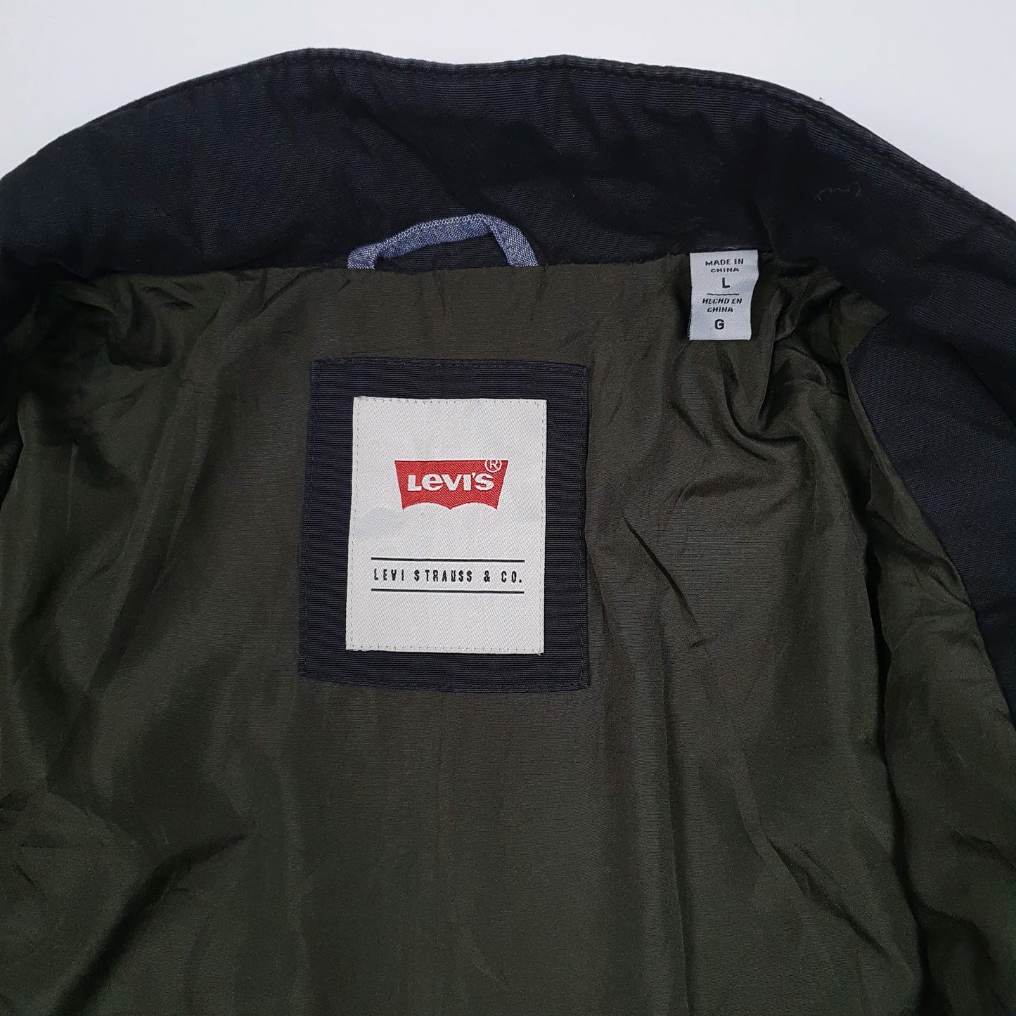 Mens Black Levis Windbreaker  Coat