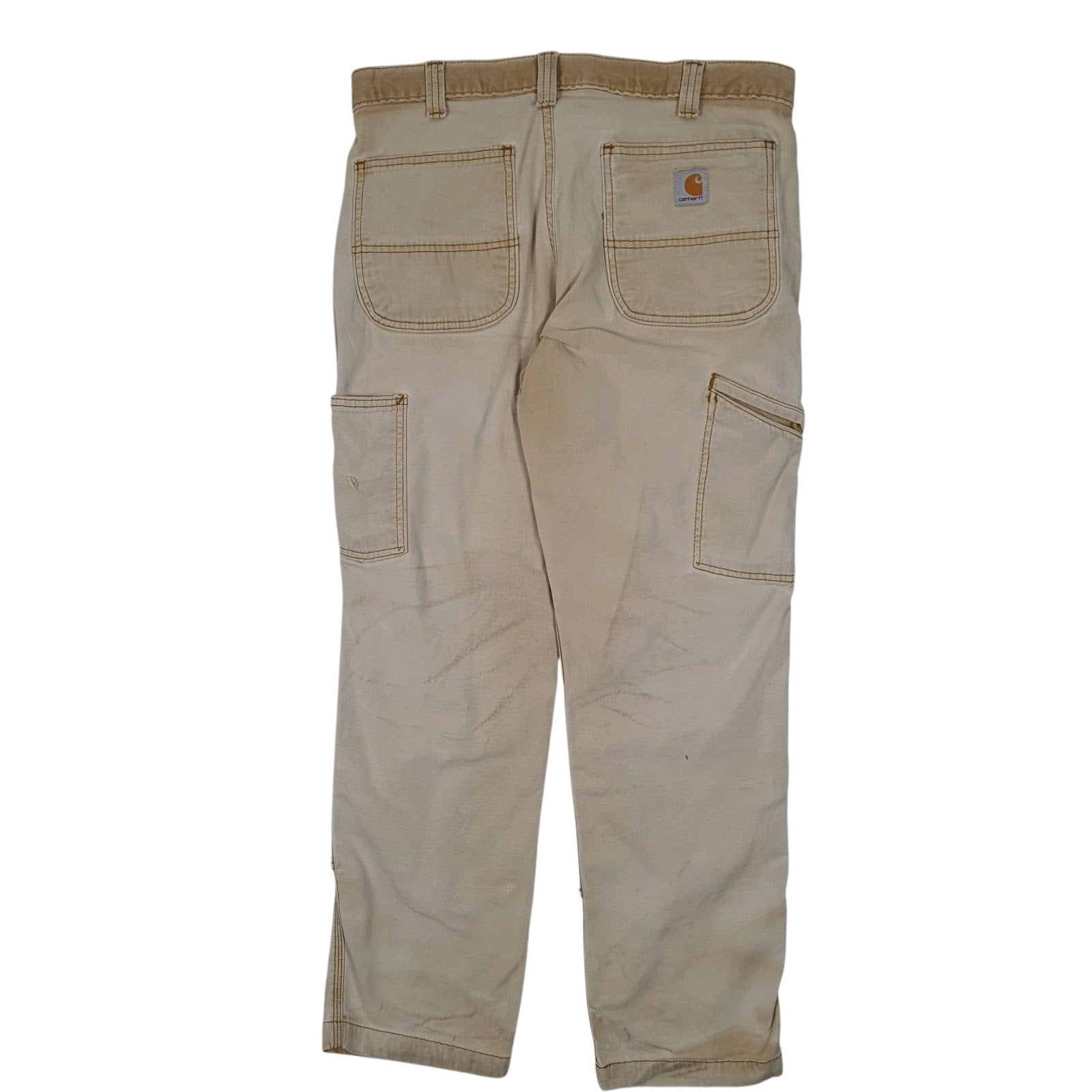 Mens Beige Carhartt Double Knee  Trousers