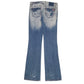Womens Blue Just L Distressed  Jeans