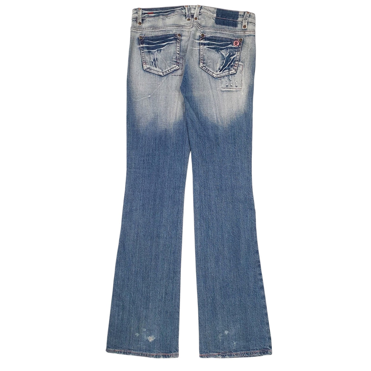 Womens Blue Just L Distressed  Jeans
