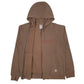 Womens Brown Carhartt Spellout Full Zip Jumper