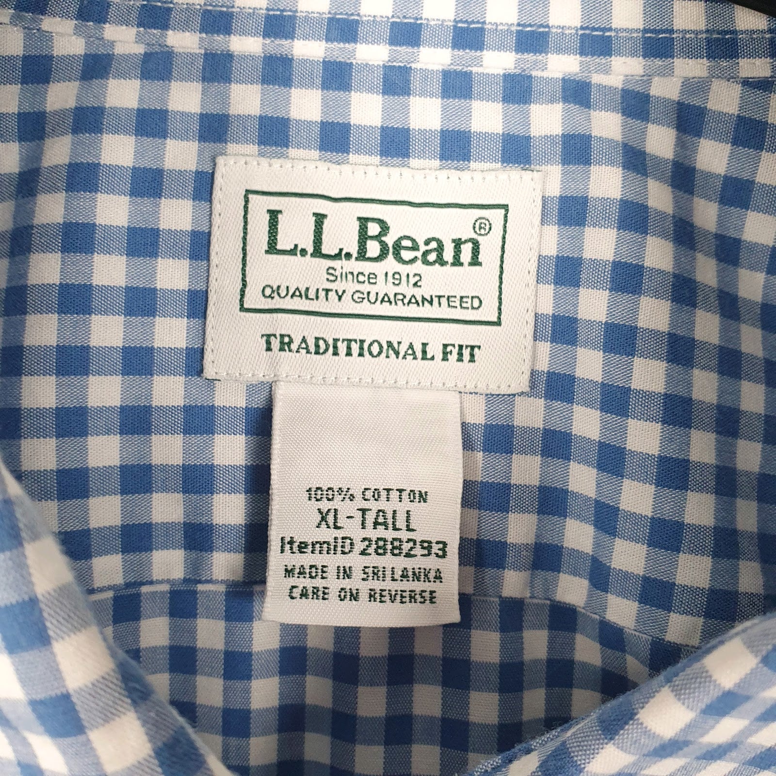 Mens Blue L.L.Bean   Shirt