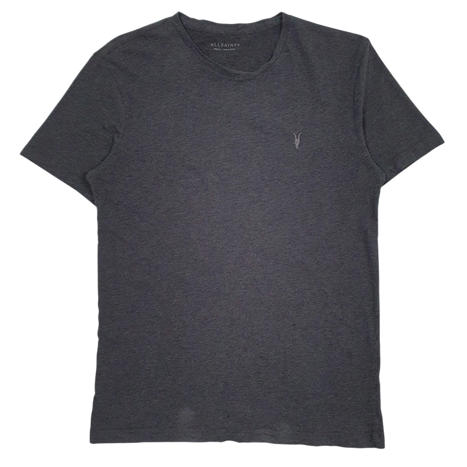 Mens Grey All Saints  Short Sleeve T Shirt