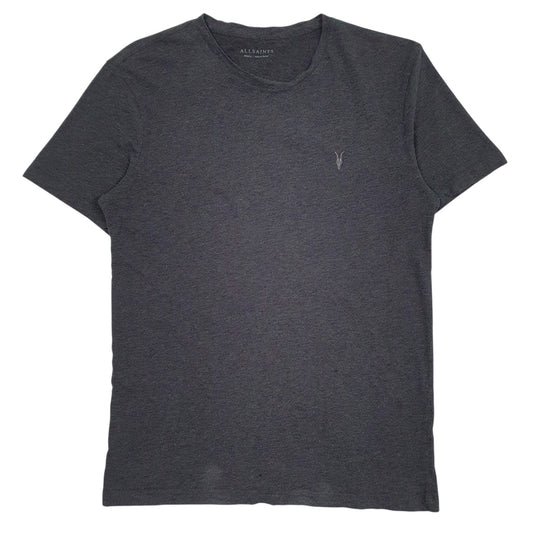 Mens Grey All Saints  Short Sleeve T Shirt