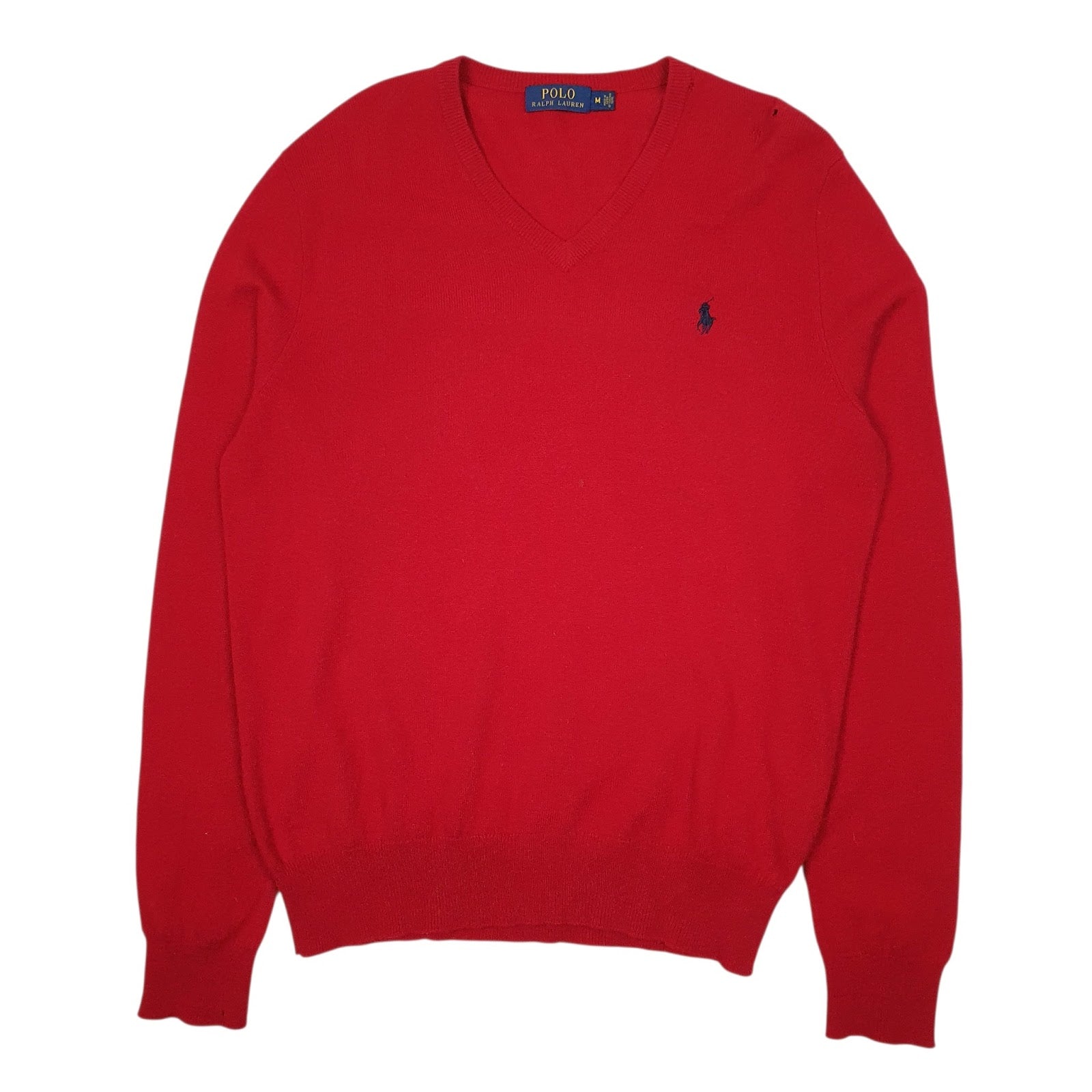 Mens Red Polo Ralph Lauren  V Neck Jumper