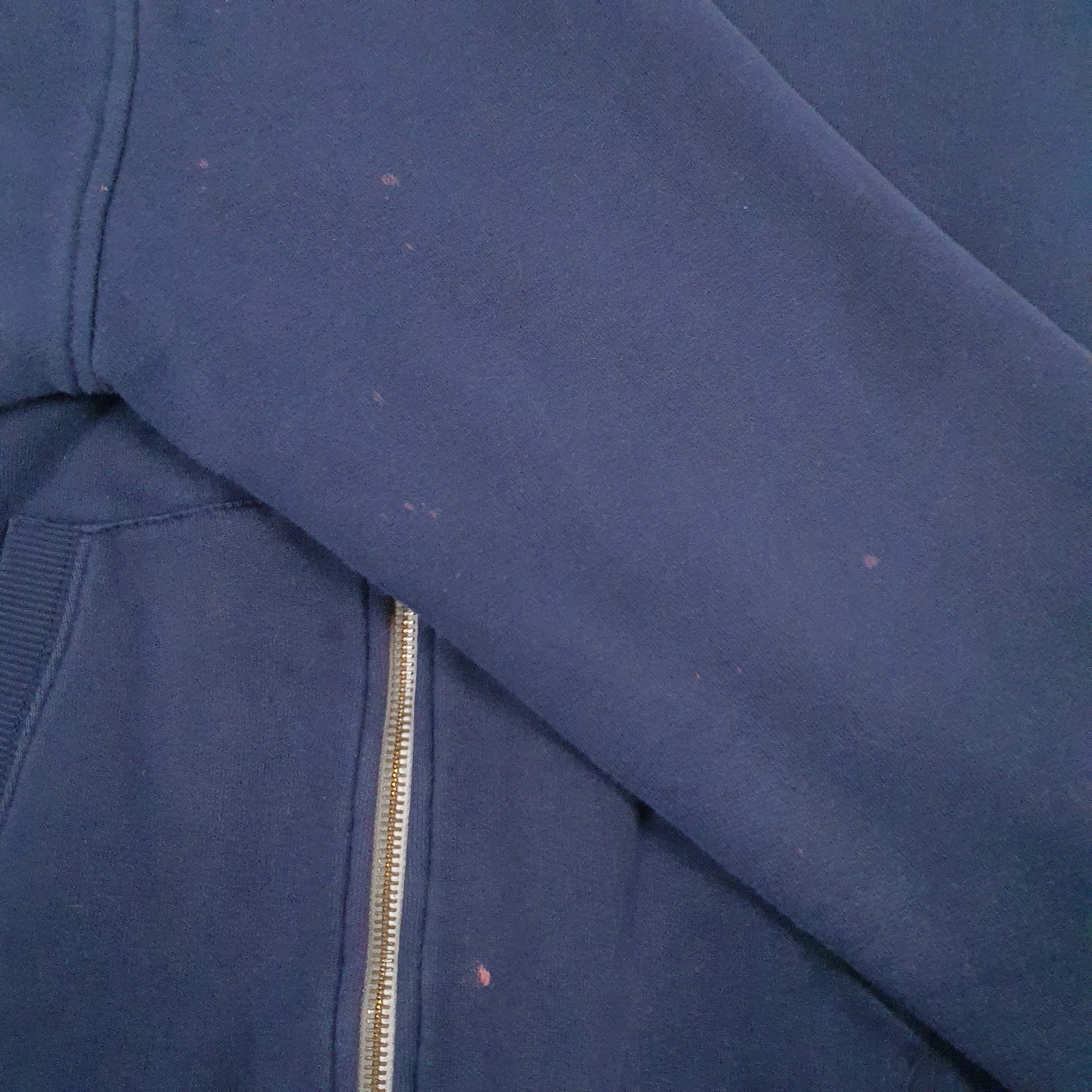 Mens Navy Tommy Hilfiger Spellout Fleece Lined Full Zip Jumper