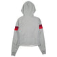 Womens Grey Champion Hooded Reverse Weave Spellout Quarter Zip Jumper
