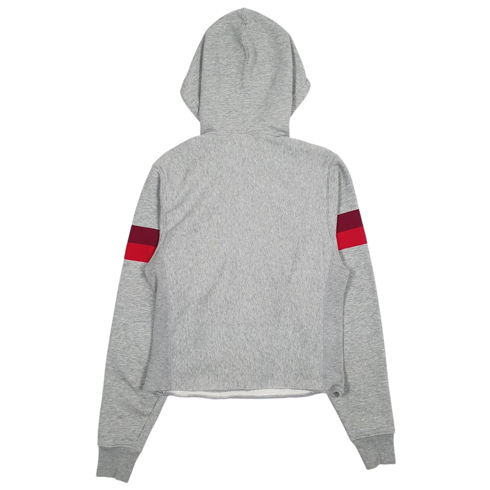 Womens Grey Champion Hooded Reverse Weave Spellout Quarter Zip Jumper