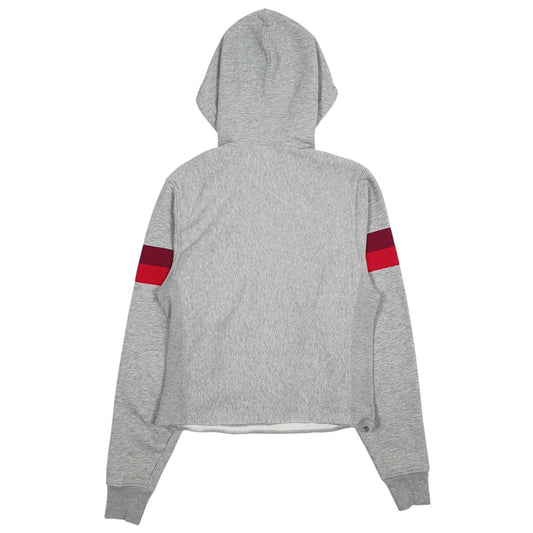 Womens Grey Champion Hooded Reverse Weave Spellout Quarter Zip Jumper