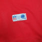 Mens Red NFL Vintage 1980s Mister Badge American Football Jersey  T Shirt