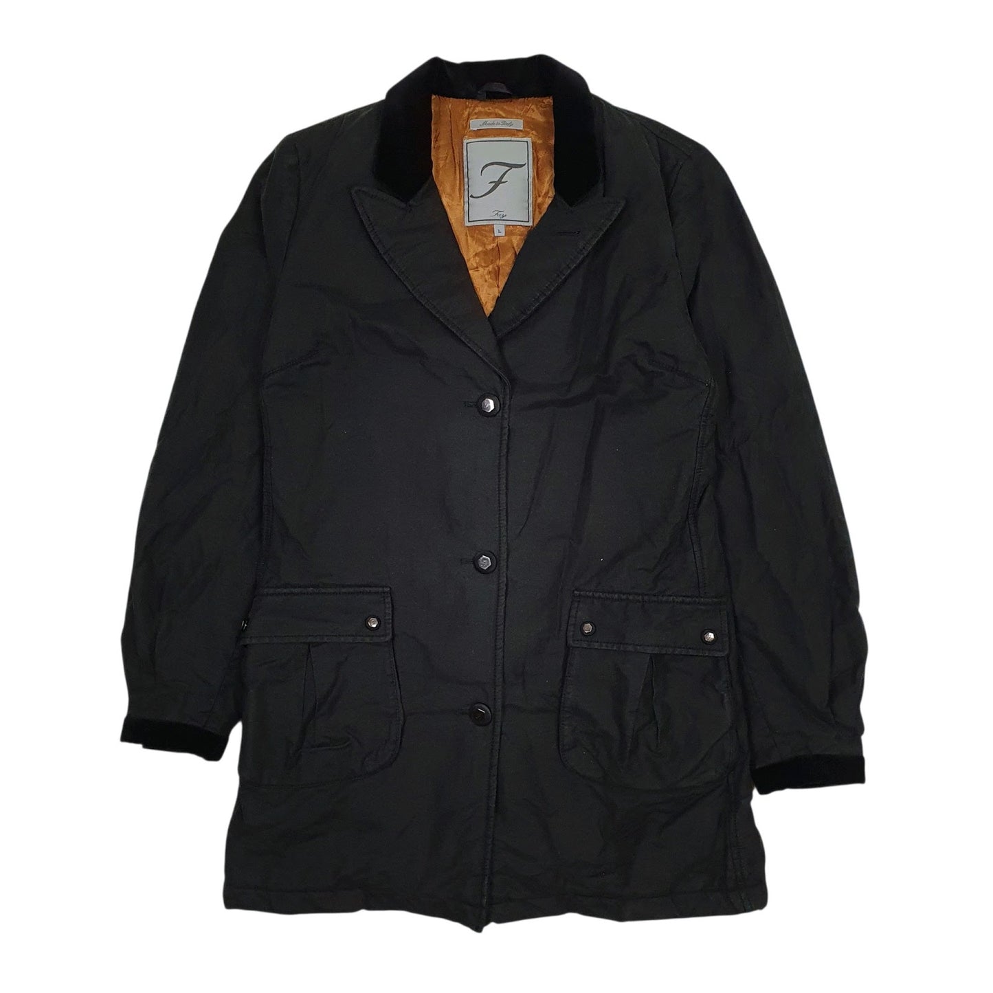 Womens Black Fay Windbreaker Made In Italy  Coat