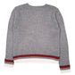 Womens Grey Pepita  V Neck Jumper