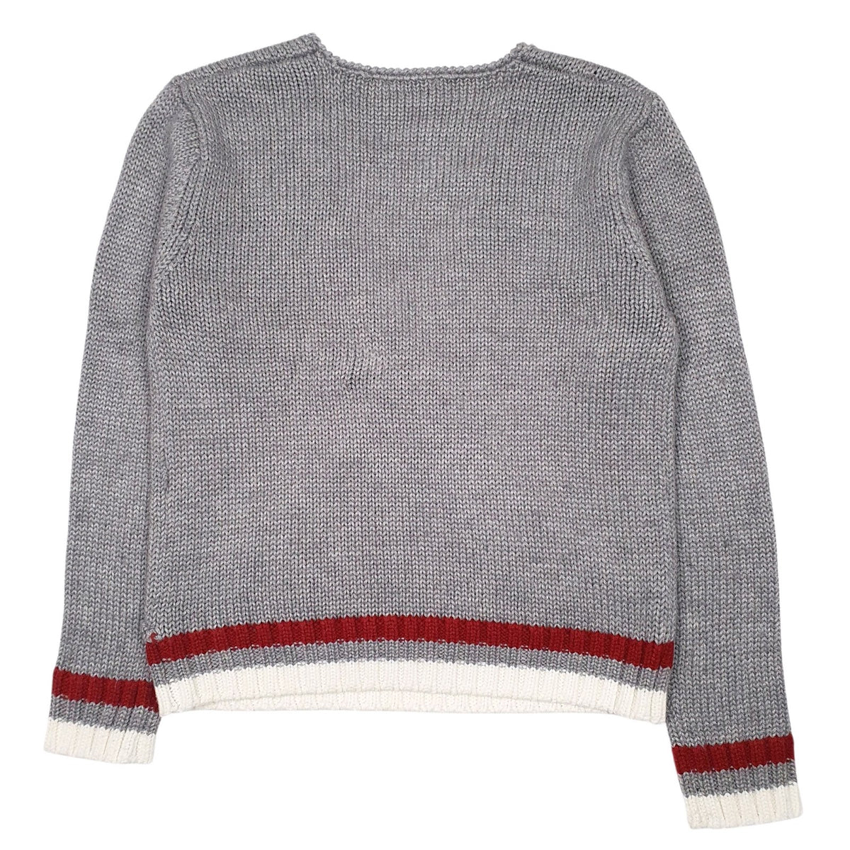 Womens Grey Pepita  V Neck Jumper
