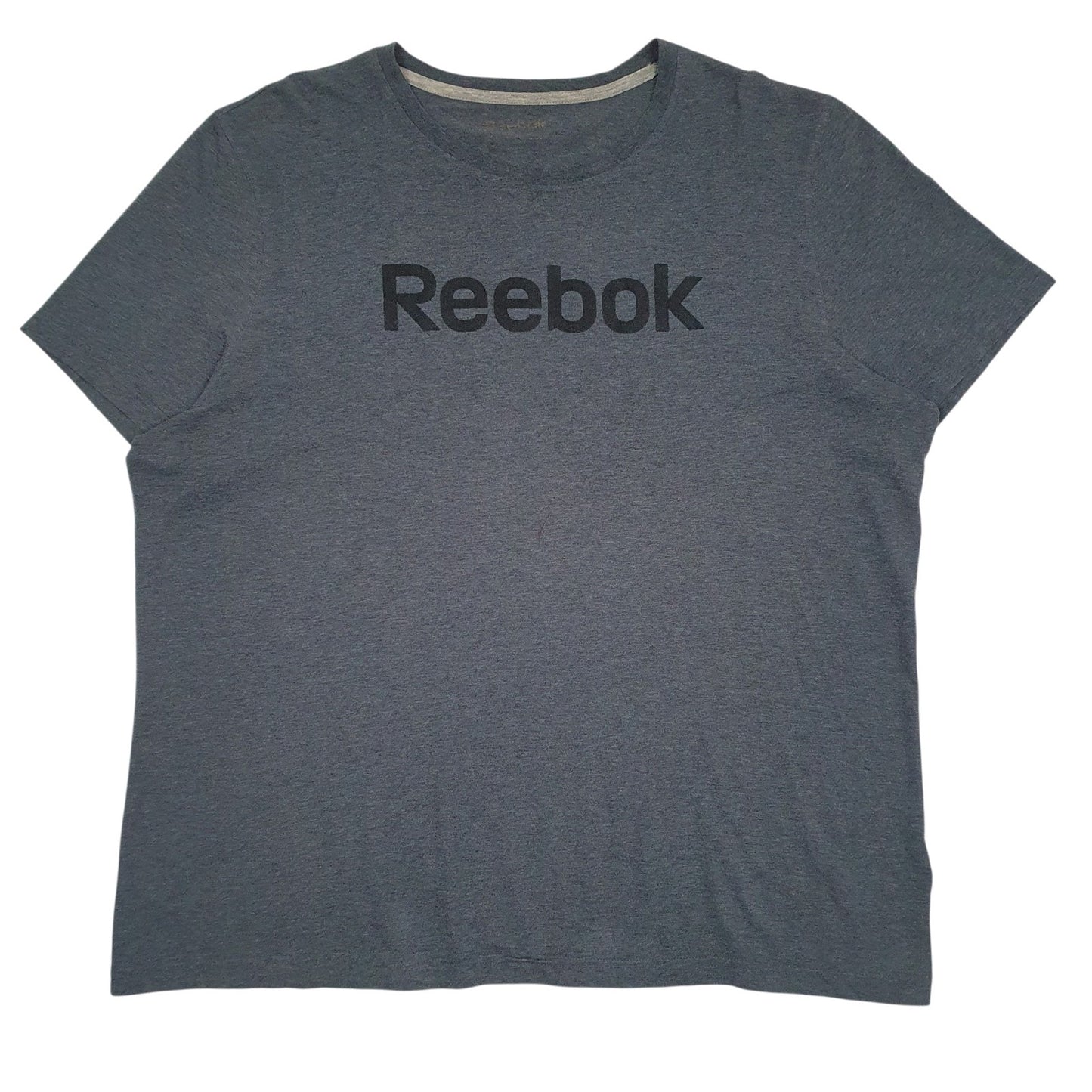 Mens Grey Reebok Spellout Short Sleeve T Shirt